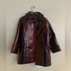 Blank NYC Burgundy Leather Trench